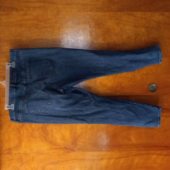 Gap Plus Dark Wash 'True Skinny' Jeans With Black Velvet Side Stripes *W18/L29"* - Picture 6 of 10
